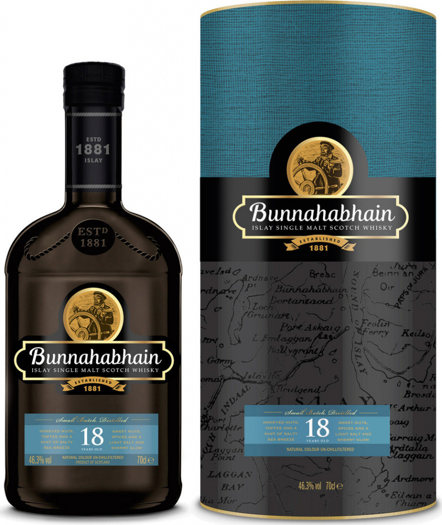 Bunnahabhain 18y 46,3% 0,7 l (tuba)