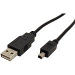 USB 2.0 kabel A - miniUSB, 4pin, Mitsumi 2m, černý (VLCP60220B20) - 11.98.8618 – Zboží Mobilmania