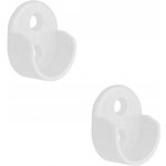 Walteco Držák šatní tyče, průměr 25 mm plast, bílý, 2 ks 92210 – Hledejceny.cz