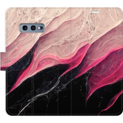 Pouzdro iSaprio Flip s kapsičkami na karty - BlackPink Marble Samsung Galaxy S10e – Zboží Mobilmania