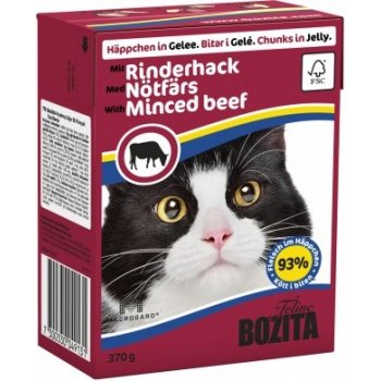 Bozita Cat kousky jelly s s mletým hovězím masem 370 g