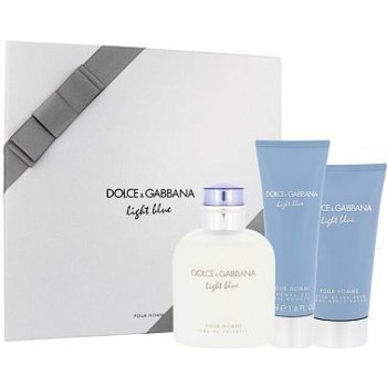 Dolce & Gabbana Light Blue Pour Homme EDT 125 ml + balzám po holení 75 ml + sprchový gel 50 ml dárková sada