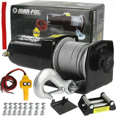 Elektrický lanový naviják 12V, 1133kg/2500lbs, 970W RQ2500 MAR-POL M80761 – Hledejceny.cz