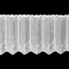 Záclona Forbyt voálová vitrážová záclona 97806 šedá výšivka s bordurou, bílá, výška 50cm (v metráži)