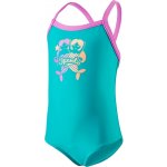 Speedo Blowing Bubbles Thinstrap jade orchid soft coral – Zboží Dáma