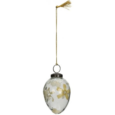 MADAM STOLTZ Velikonoční dekorace Egg Flowers, čirá barva, sklo – Zboží Dáma
