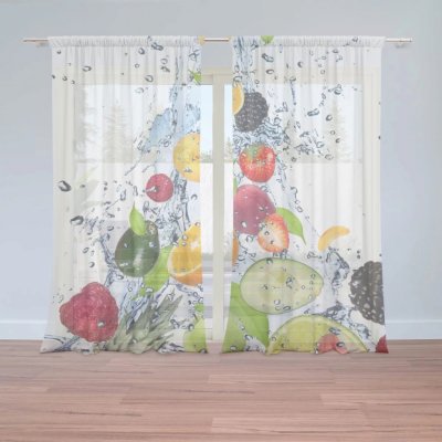 Záclony Ovoce: 2 ks - 150x250 cm - Sablio – Hledejceny.cz