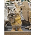 Dekorace socha králík s květináčkem 23*18*41 cm – Hledejceny.cz