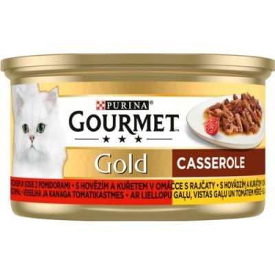 Gourmet Gold Casserole s hovězím a kuřetem v rajčatové omáčce 24 x 85 g – Zboží Mobilmania