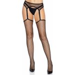 Leg Avenue Net Stockings with Garter Belt Black – Zboží Dáma