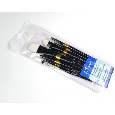 Sada 8 ks syntetických štětců s krátkou rukojetí Simply-T Academy č.4 – Sleviste.cz