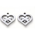 Nerezový přívěsek srdce čtyřlístek – Hledejceny.cz