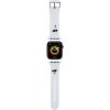 Řemínek k chytrým hodinkám Karl Lagerfeld Karl and Choupette Head NFT Řemínek pro Apple Watch 42/44/45/49 White KLAWLSLKCNH