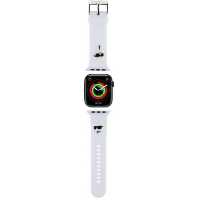 Karl Lagerfeld Karl and Choupette Head NFT Řemínek pro Apple Watch 42/44/45/49 White KLAWLSLKCNH – Zboží Mobilmania