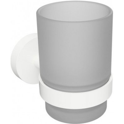 Sapho X-ROUND WHITE sklenka mléčné sklo bílá XW801 – Zboží Mobilmania