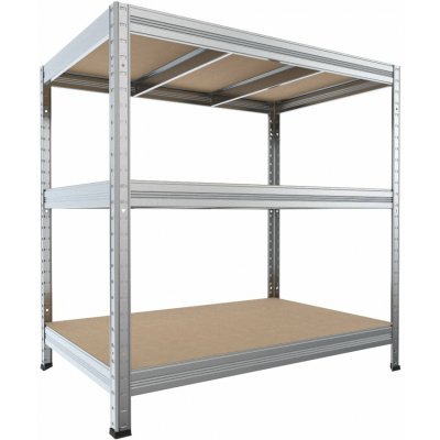 Biedrax Regál do technické místnosti 35 x 75 x 90 cm, pozink, 3 police MDF, nosnost 300 kg na polici – Zboží Mobilmania