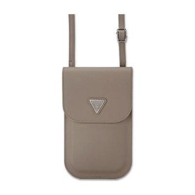 Guess PU Grained Triangle Logo na telefon hnědá – Zboží Živě