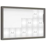 PROCITY Venkovní vitrína model 2000, 21 x A4, plexi, šedá PRO | Zboží Auto