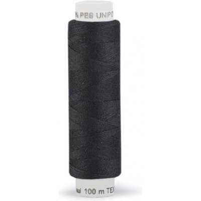Polyesterové nitě Unipoly návin 100 m / různé barvy Barva: 999 - černá – Zboží Mobilmania