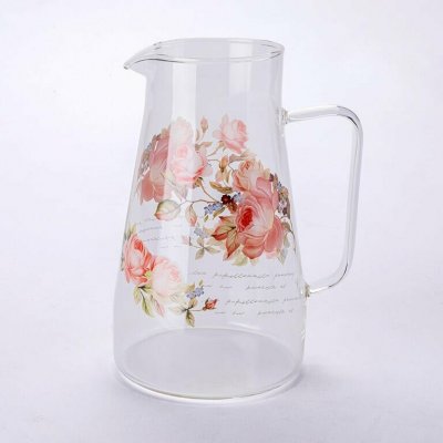 decoDoma Skleněný džbán RŮŽE 1450 ml – Zboží Mobilmania