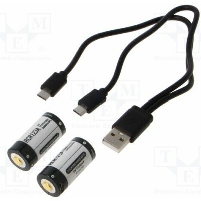 KEEPPOWER P1634U2/RCR123A Akum: Li-Ion; 16340,RCR123A; 3V; 1000mAh; Ø16,8x34,9mm; 2ks. – Zboží Živě