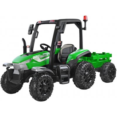 Tomido Elektrický traktor s přívěsem Blast GREEN PA0266 – Zboží Mobilmania