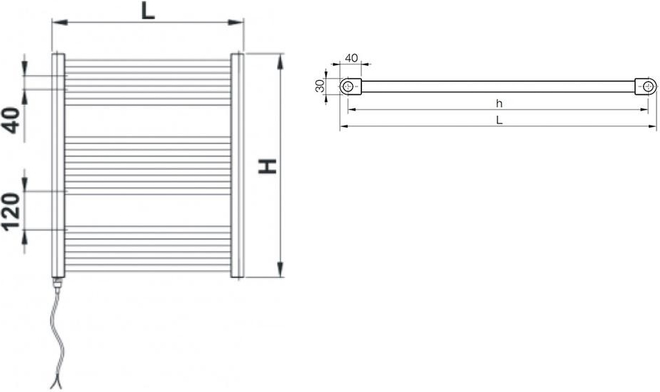 Korado KORALUX LINEAR CLASSIC E KLCE 700 x 600 mm KLC-070060-00E10