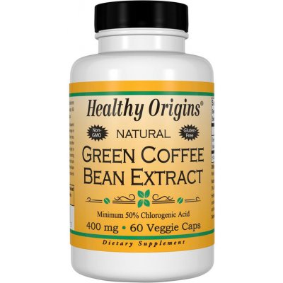 Healthy Origins Green Coffee Bean Extract zelená káva 400 mg 60 veg kapslí