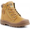 Dětské trekové boty Palladium Pampa Hi CUFF WP K 53476-216-M šněrovací boty béžové