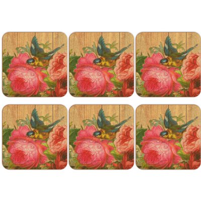 PokojovaDekorace.cz Korkové podtácky s potiskem 555 9,5x9,5cm 6 ks – Zbozi.Blesk.cz