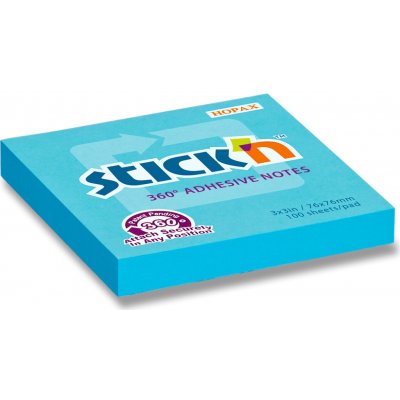 Hopax Stick'n Notes 360° modrý 76 x 76 mm 100 listů – Zboží Mobilmania