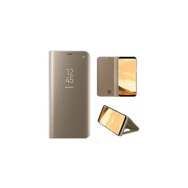 Pouzdro a kryt na mobilní telefon Pouzdro SES Zrcadlové Flip Samsung Galaxy Note 8 N950F - zlaté