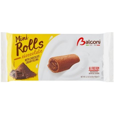 Balconi Mini rolls čokoládové 6 x 30 g