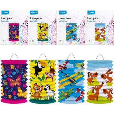 Lampion 15cm válec dětský LUMA mix 3 – Sleviste.cz