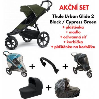 Thule Urban Glide 2 Black / Cypress Green 2021 + pláštěnka + ochranná síť +  madlo + korba + pláštěnka na korbičku od 29 990 Kč - Heureka.cz