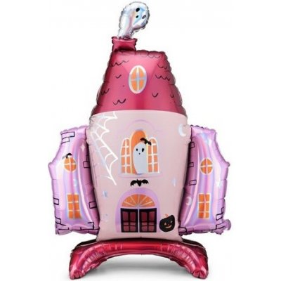PartyDeco Halloween Hocus Pocus Balónek fóliový Strašidelný dům 64 x 94 cm – Zboží Dáma
