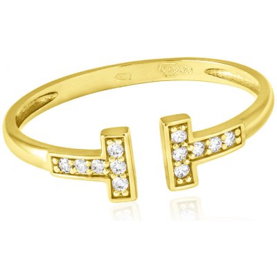 Gemmax Jewelry Zlatý prsten TT se zirkony GLRYB 34331