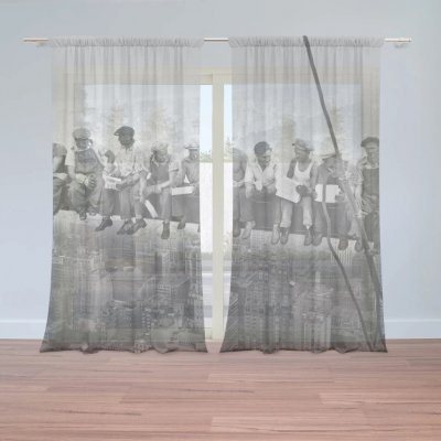 Sablio Záclony Zedníci na traverze: 2ks 150x250cm – Hledejceny.cz