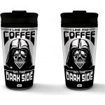 CurePink Nerezový cestovní hrnek Star Wars Hvězdné války I Like My Coffee On The Dark Side 450 ml – Sleviste.cz