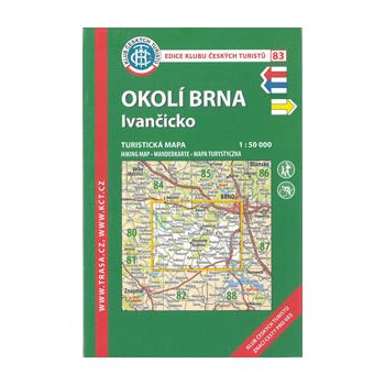 Mapa KČT 1:50 000 83 Okolí Brna-Ivančicko