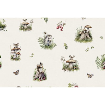 Darré Bavlněná látka PERKÁL - Kouzlo lesa š.147 bavlna – Zboží Dáma