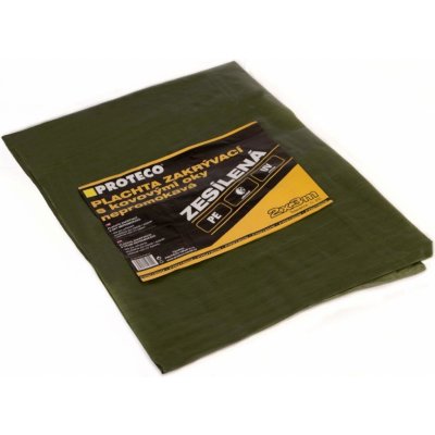 Proteco Zesílená nepromokavá plachta s oky 10 x 12 m 100 g/m² – Hledejceny.cz