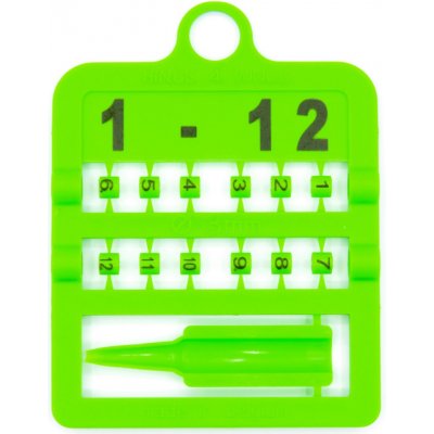 E-Z Split Ring Kroužky číselné, průměr 2,5mm zelené 12ks – Zboží Dáma
