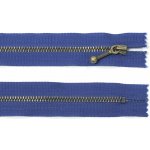 WICO Kovový zip no.3 nerozepínací 16cm královsky modrý (staromosazné zoubky) ozdobný jezdec – Hledejceny.cz