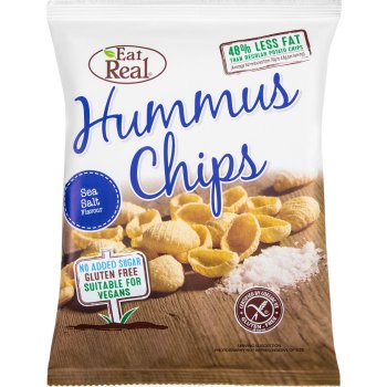 EatReal Hummus chipsy s mořskou solí 45g