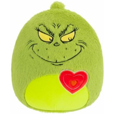 Squishmallows Fuzzamallows Grinch se srdíčkem 20 cm – Zboží Mobilmania