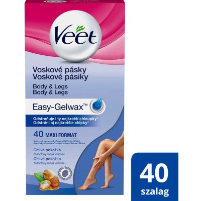 Veet Easy-Gel Obličej depilační voskové pásky pro citlivou pokožku 40 ks od  184 Kč - Heureka.cz