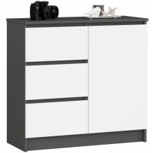 Ak furniture Jerry K 80 cm 1 dveře 3 zásuvky