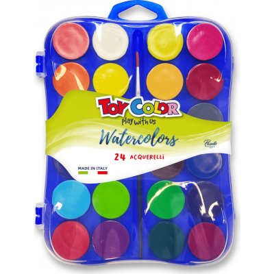 Toy Color Pasuto vodové barvy 24 ks 30 mm – Hledejceny.cz