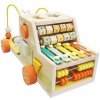 Montessori smyslová pomůcka montessori iMex Toys dřevěné auto s počítadlem